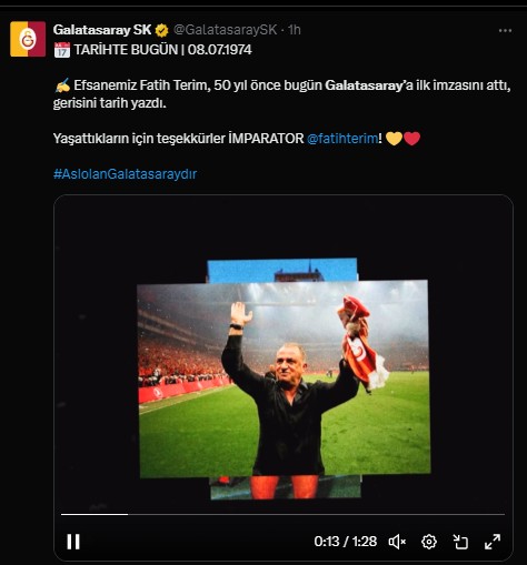 Galatasaray, Fatih Terim'i unutmadı! İşte o paylaşım